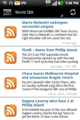 Motorcycle Racing News android App screenshot 1